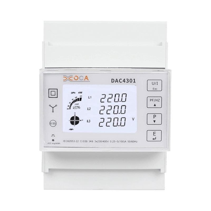 Máy đo năng lượng điện Modbus đa thuế Dac4301 DIN Rail AC