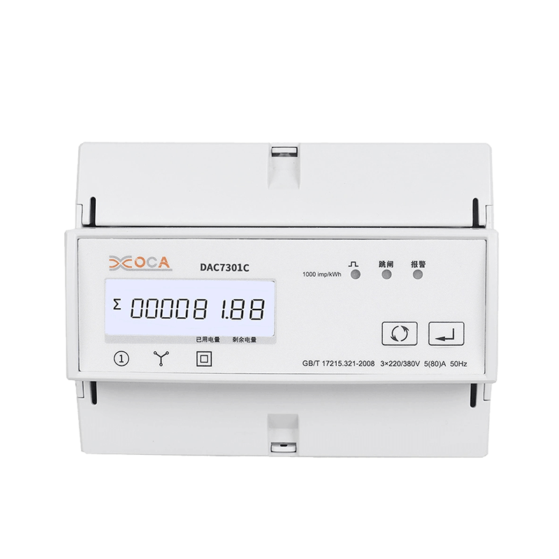 Dac7301c DIN Rail AC Máy đo năng lượng không dây ba pha Modbus Tariff