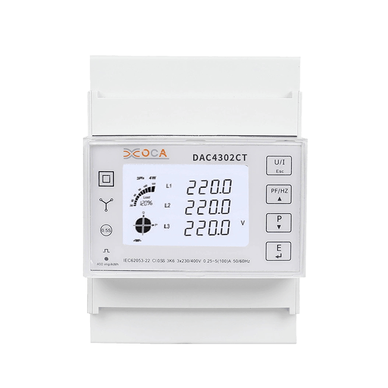 Máy đo năng lượng điện ba pha Modbus Tuya Dac4302CT DIN Rail