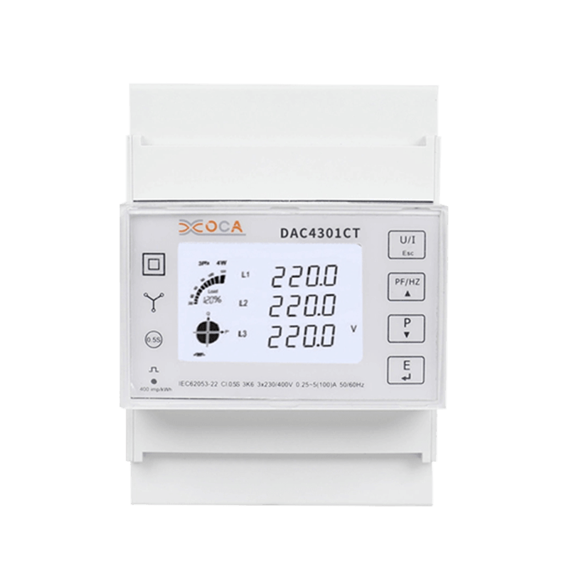 Đồng hồ đo điện Modbus ba pha Dac4301CT DIN Rail CT