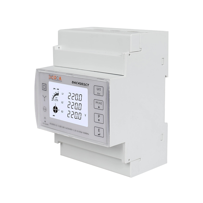 Máy đo năng lượng điện thông minh ba pha Dac4301CT DIN Rail Modbus