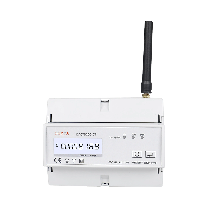 Dac7320c-CT DIN Rail Đồng hồ đo điện thông minh đa chức năng LCD lớn ba pha Dac7320c-CT